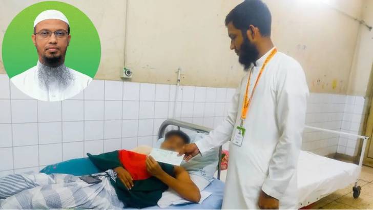 আন্দোলনে গুলিবিদ্ধ জবি শিক্ষার্থীকে আর্থিক সহায়তা আহমাদুল্লাহর