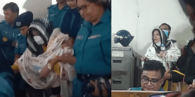 হিজাবে শরীর ঢেকে আদালতে হাজির শমী কায়সার