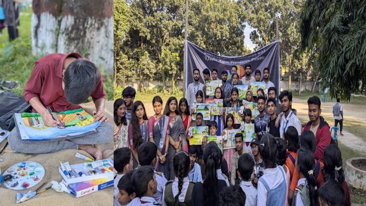 টাঙ্গাইলে আন্তর্জাতিক শিশু দিবসে শিশুদের চিত্রাংকন প্রতিযোগিতা 