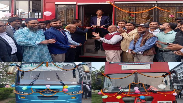 শিক্ষার্থীদের জন্য দুই রুটে দুই বাস চালু করলো যবিপ্রবি