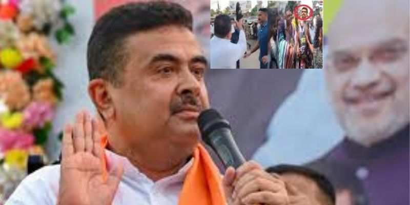 বাংলাদেশ নিয়ে কটুক্তিকারী বিজেপি নেতা শুভেন্দুকে জুতো পেটা
