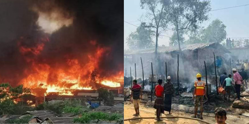 সাড়ে ৩ ঘণ্টার চেষ্টায় রোহিঙ্গা ক্যাম্পে আগুন নিয়ন্ত্রণে, শিশুসহ নিহ’ত ২