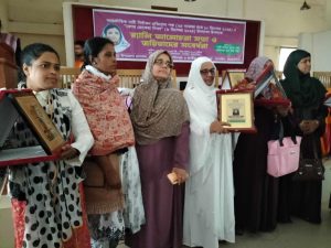 নান্দাইলে ৫ জয়িতা নারীকে সংবর্ধনা প্রদান