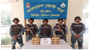 টেকনাফে কোস্ট গার্ডের অভিযানে  ৬০ হাজার পিস ইয়াবা উদ্ধার