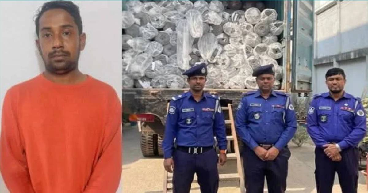 চুরি হওয়া ৫০ লাখ টাকার গার্মেন্টসের কাপড় উদ্ধার
