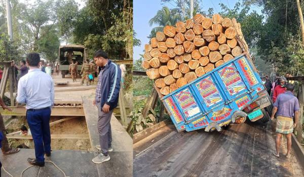 ২৪ ঘন্টা পার হওয়ার পরও ঠিক হয়নি দীঘিনালার স্টিল ব্রিজ