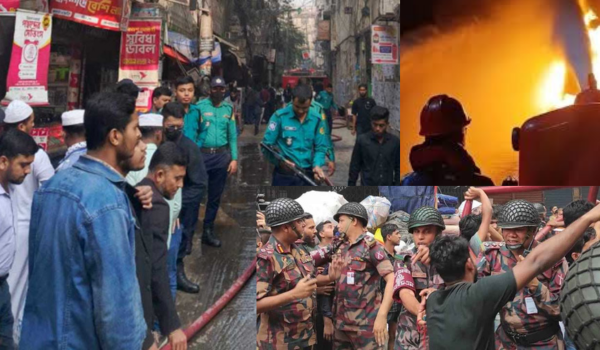 পুরানা পল্টনে আগুন উদ্ধারে ২ প্লাটুন বিজিবি মোতায়েন