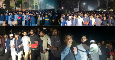 রাজশাহী বিশ্ববিদ্যালয়ে ১০ বছর পর শিবিরের বিশাল মিছিল