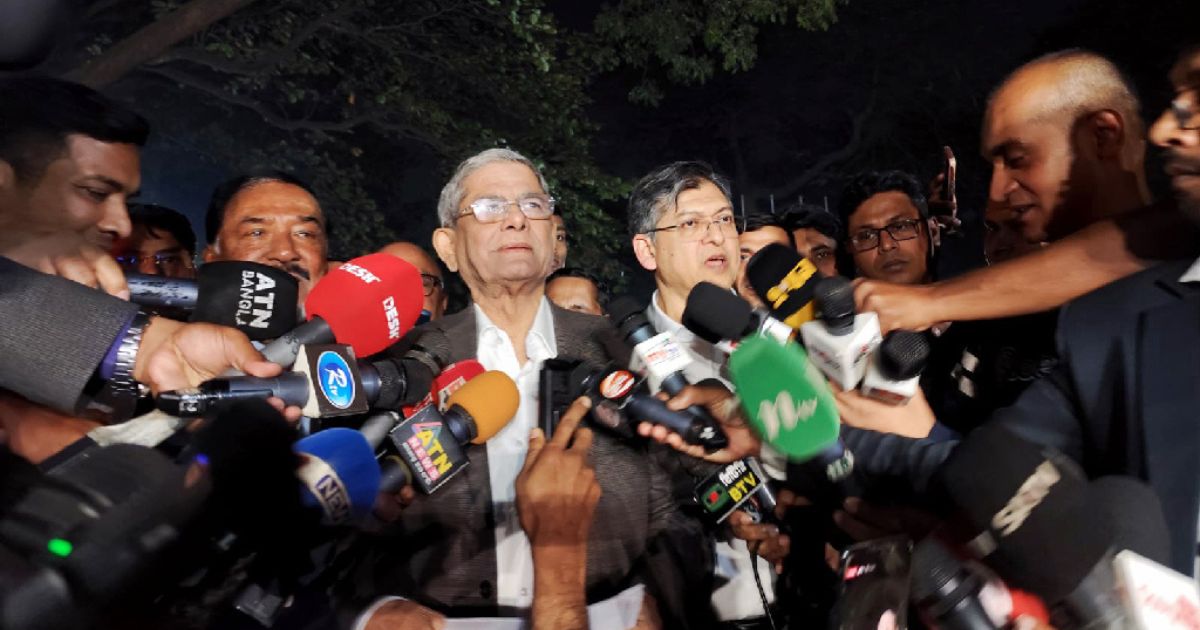প্রধান উপদেষ্টা নিশ্চিত করেছেন ডিসেম্বরের মধ্যেই ভোট হবে : মির্জা ফখরুল