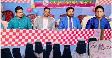 মাদ্রাসায় প্রথমবার আয়োজন করা হল পিঠা উৎসব