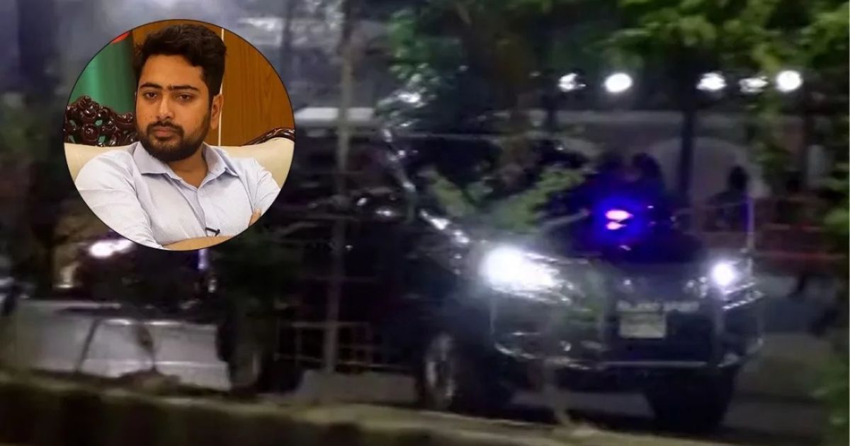 পতাকাবাহী গাড়ি নিয়ে যমুনায় ঢুকে পতাকা ছাড়া গাড়িতে বের হলেন নাহিদ