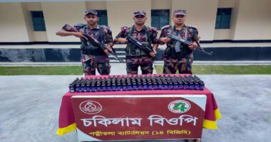 ধামইরহাটে বিজিবির অভিযানে ভারতীয় নিষিদ্ধ ফেনসিডিল উদ্ধার