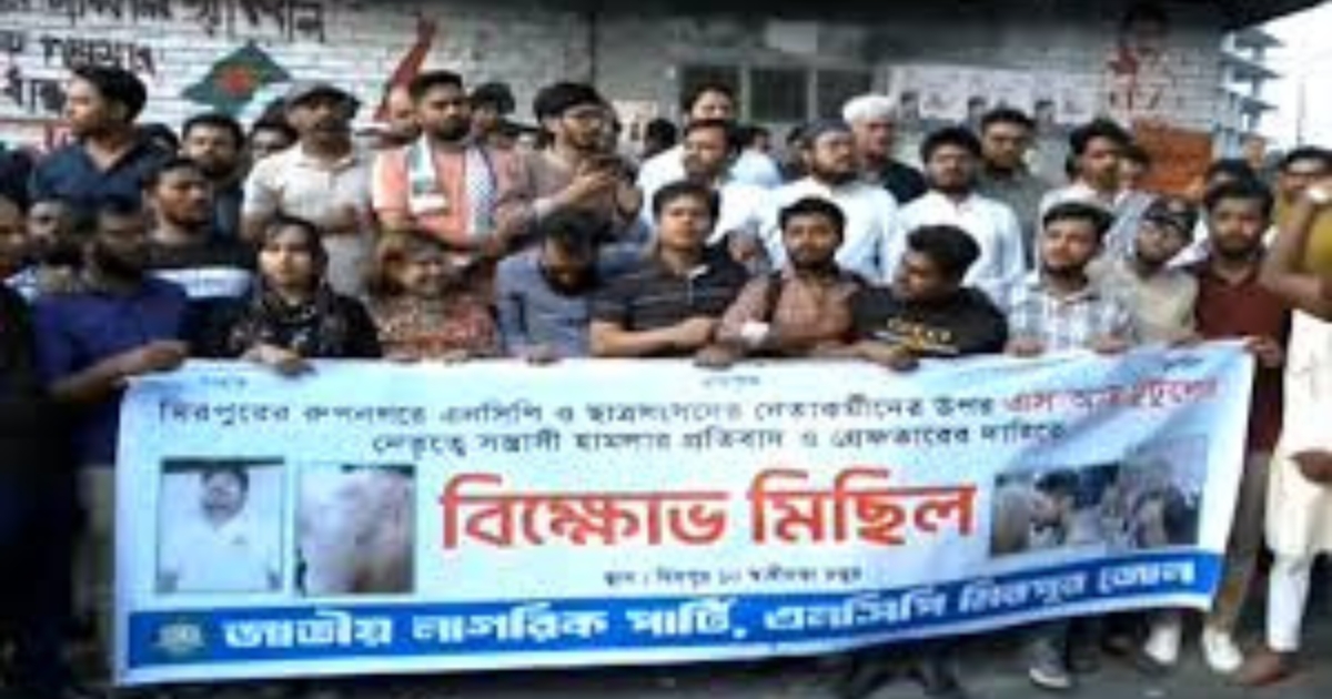সন্ত্রাস-চাঁদাবাজির সঙ্গে জড়িতদের বিরুদ্ধে বিএনপিকে ব্যবস্থা নেয়ার আহ্বান এনসিপি নেতার