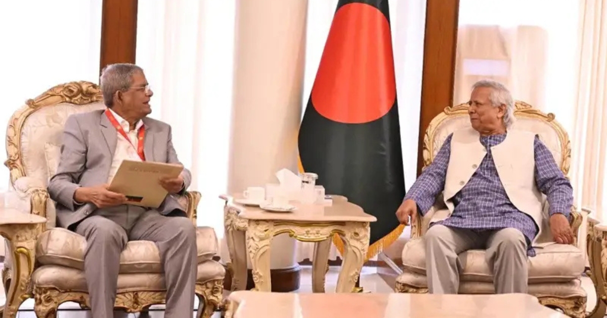 প্রধান উপদেষ্টার সঙ্গে আলোচনায় আমরা সন্তুষ্ট নই : মির্জা ফখরুল