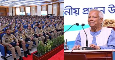 যুদ্ধাবস্থায় দেশ,স্বপ্ন ভাঙার চেষ্টায় অশুভ শক্তি, একে প্রতিহত করতে পুলিশকে সজাগ থাকতে হবে : প্রধান উপদেষ্টা