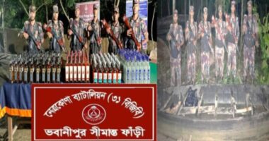 দুর্গাপুর সীমান্তে ২৩৮ বোতল ভারতীয় মদ ও নৌকা জব্দ