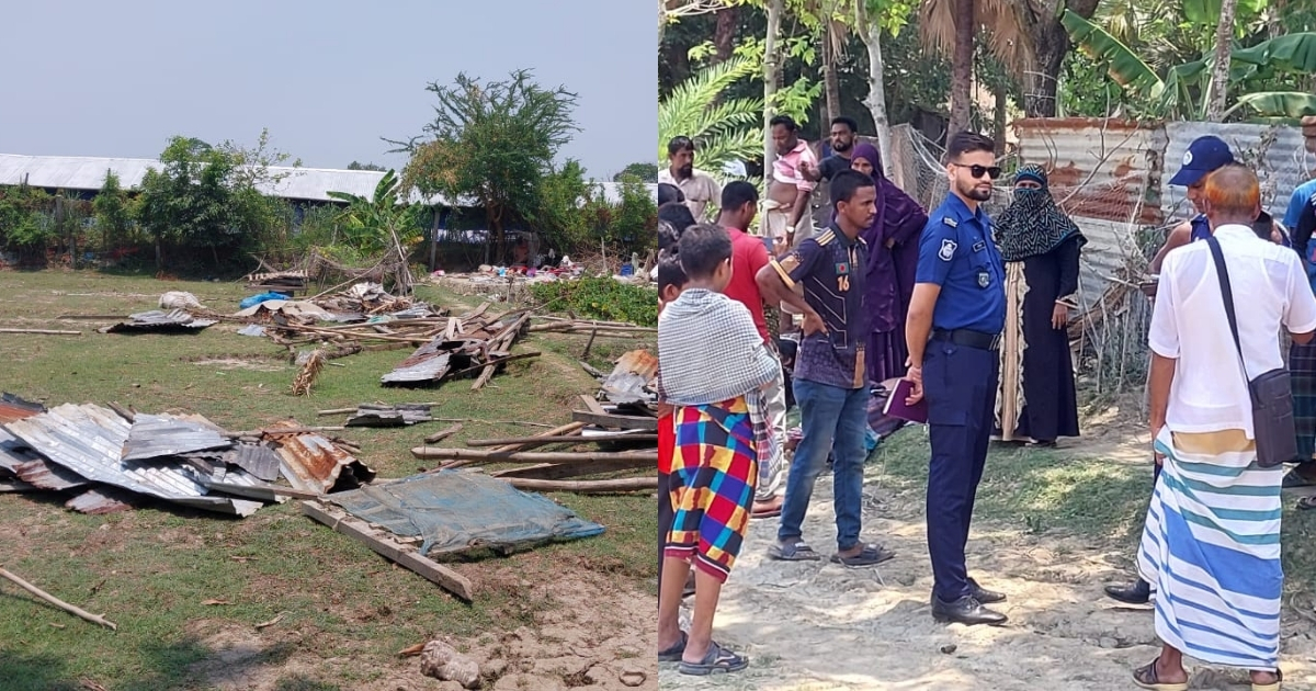 কুয়াকাটায় জমি নিয়ে দুই পক্ষের সংঘর্ষ: ১০ জন আহত, ঘরবাড়ি ভাঙচুর