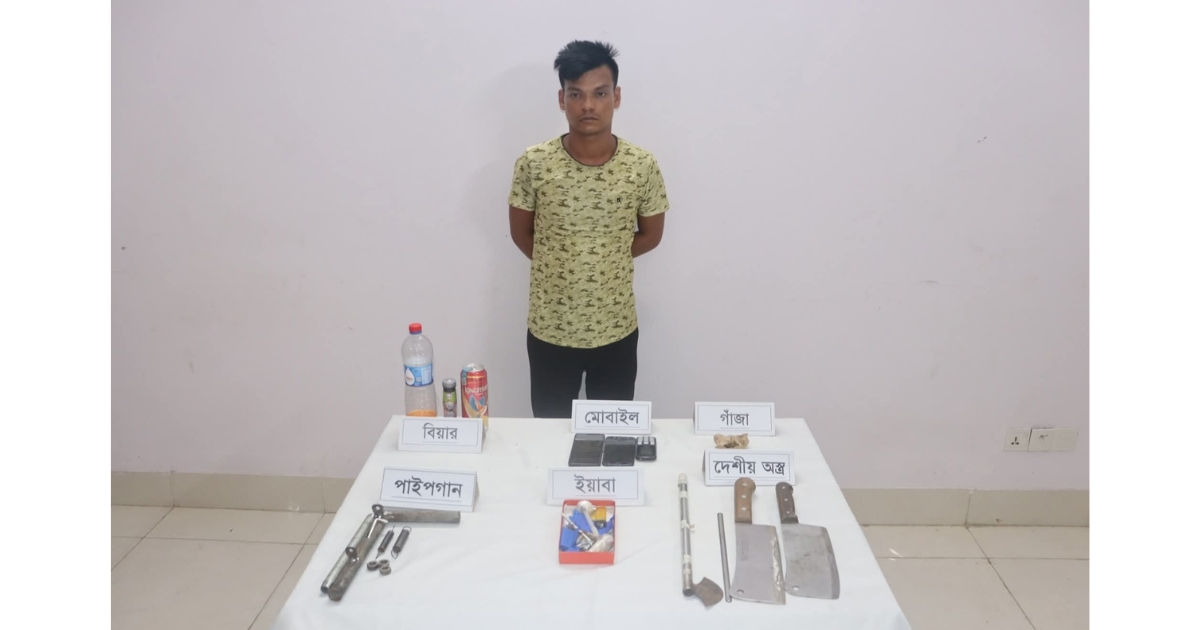 কুমিল্লার জগন্নাথপুরে সেনাবাহিনীর অভিযান: অস্ত্র ও মাদকসহ যুবক আটক