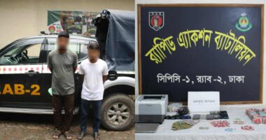 র‌্যাব-২ ও বিটিআরসির অভিযানে মোহাম্মদপুরে VOIP সরঞ্জাম ও ৩৯৬ সিম উদ্ধার, গ্রেপ্তার দুই যুবক