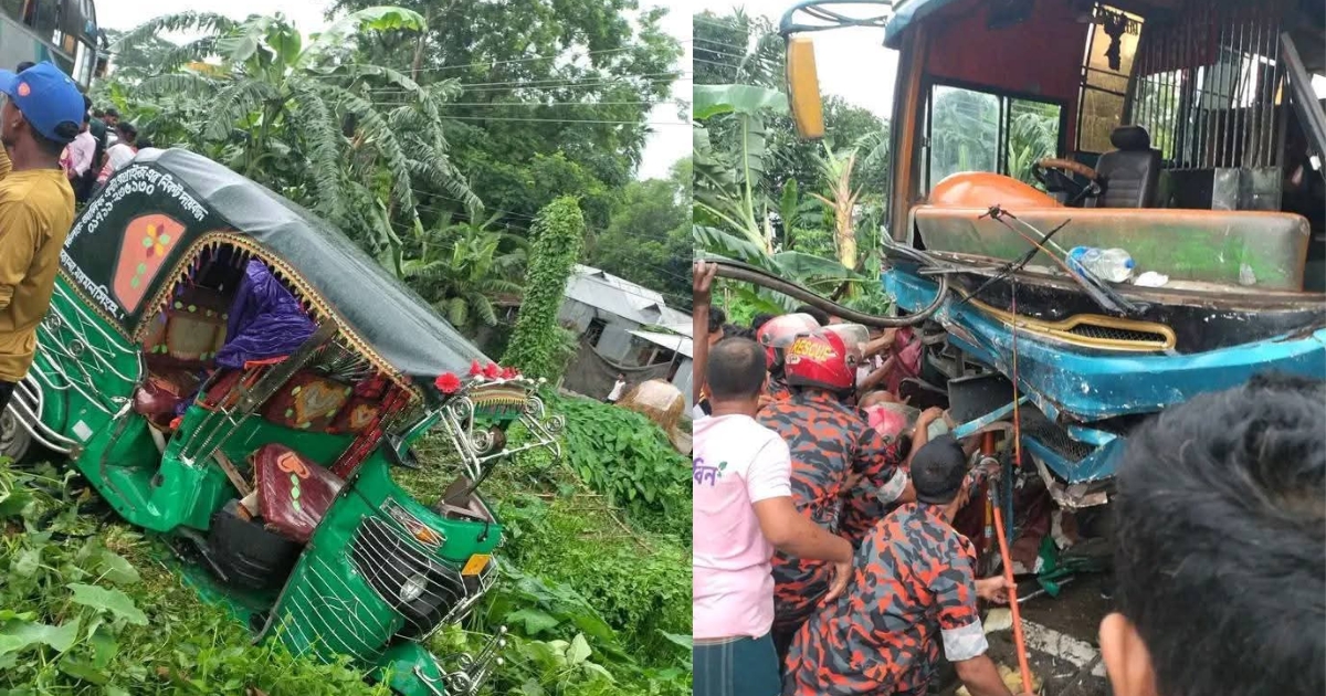 ময়মনসিংহের বাগুন্দায় ত্রিমুখী সংঘর্ষে ৫ জনের মর্মান্তিক মৃত্যু