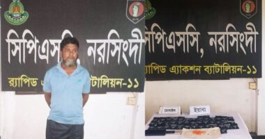 নরসিংদীতে ৯ হাজার ৭৫০ পিস ইয়াবা সহ মাদক কারবারি আটক