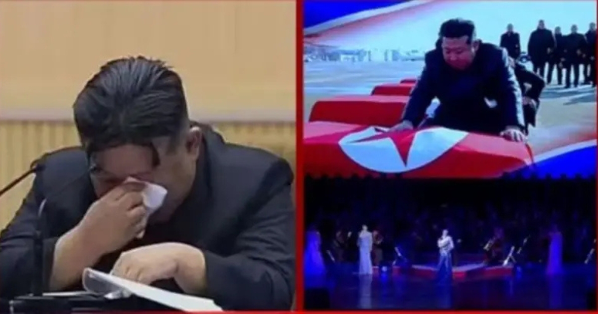 পতাকায় মোড়া কফিন দেখে পাথরের মতো কঠোর মিসাইল ম্যান কিম অঝোরে কাঁদলেন