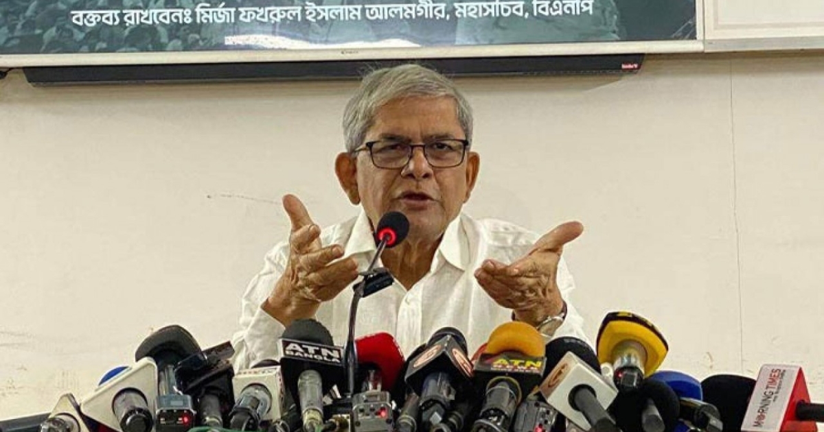 গোপালগঞ্জে এনসিপি নেতাদের ওপর হামলায় উদ্বেগ মির্জা ফখরুল