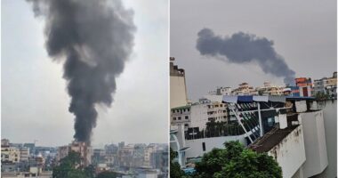 রাজধানীর মিরপুর শেওড়াপাড়ার শামীম সরণিতে আগুন