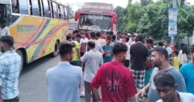 বাসের ধাক্কায় মোটরসাইকেল আরোহী দুই ভাই নিহত
