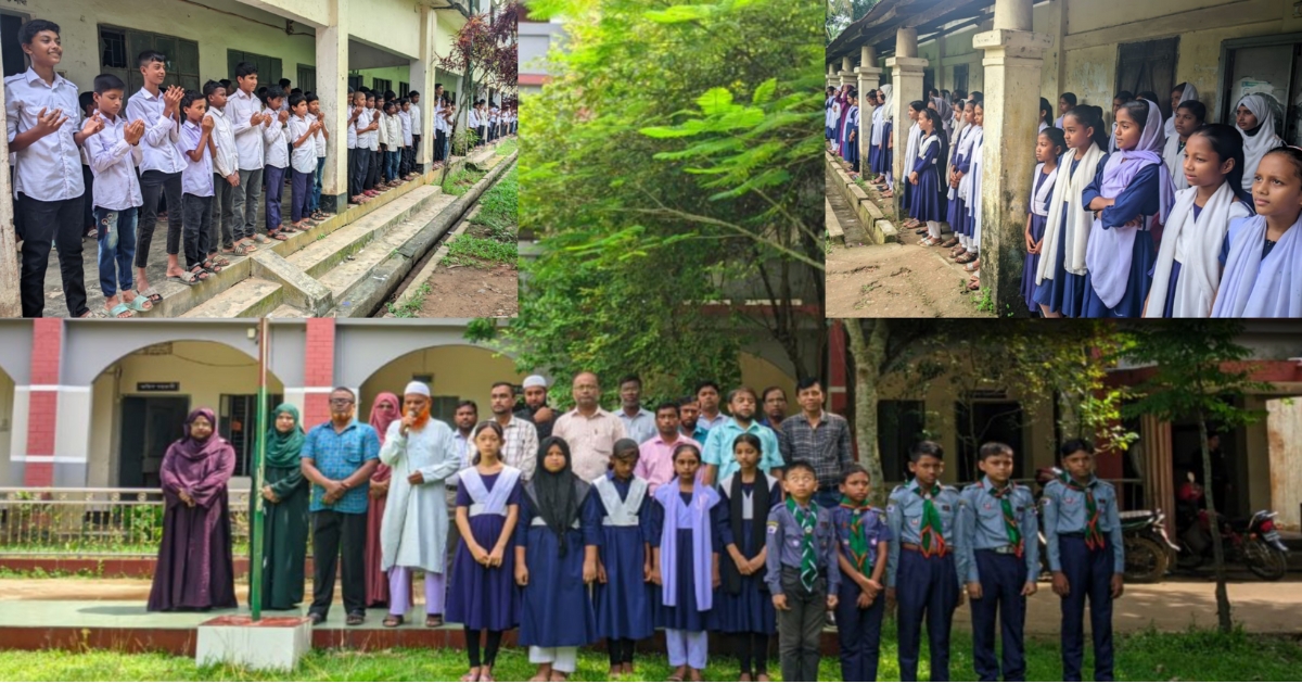 রাজধানীতে বিমান দূর্ঘটনা : বড়লেখায় শোক পালন