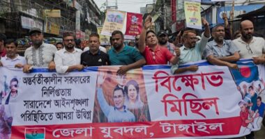 টাঙ্গাইলে যুবদলের বিক্ষোভ মিছিল ও প্রতিবাদ সমাবেশ অনুষ্ঠিত