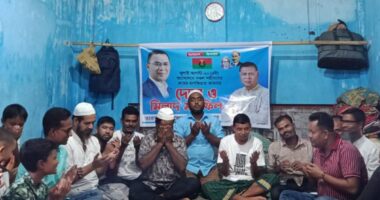 তারাকান্দা আন্দোলনের শহীদদের আত্মার শান্তি এবং আহতদের সুস্থতা কামনায় মিলাদ