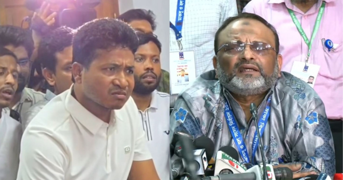 টেবিল চাপড়ে উপাচার্যকে ধমকালেন ঢাবি ছাত্রদল সভাপতি গণেশ