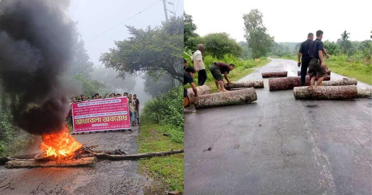 খাগড়াছড়ির তিন সড়কে ইউপিডিএফ সমর্থিত সংগঠনের আধাবেলা অবরোধ