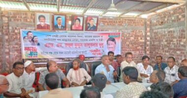 নলডাঙ্গায় পূজা মন্ডপে বিএনপির আর্থিক অনুদান প্রদান