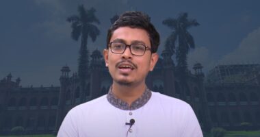 জাকসুতে নবনির্বাচিতদের মোবারকবাদ জানালেন ডাকসুর ভিপি সাদিক কায়েম