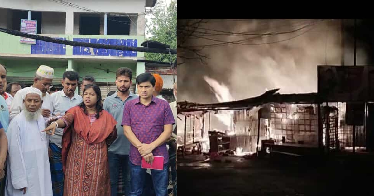 তালায় আগুনের ভস্মিভূত দোকানপাট,ক্ষতির পরিমান ৮ লক্ষাধিক টাকা