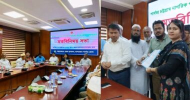 ৮ দফা দাবি আদায়ের লক্ষ বান্দরবানে জেলা প্রশাসকের সাথে পার্বত্য চট্টগ্রাম নাগরিক ও ছাত্র পরিষদের মতবিনিময়