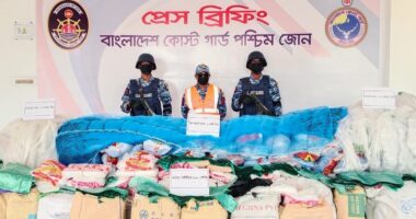 বাগেরহাটে ৯৪ লক্ষ টাকা মূল্যের বিপুল পরিমাণ অবৈধ জাল ও পলিথিন জব্দ