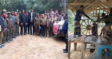 ঘাটাইলে বনের সীমানায় অবৈধ করাতকলের মোবাইলকোট কোর্ট ১০ হাজার টাকা জরিমানা করেন