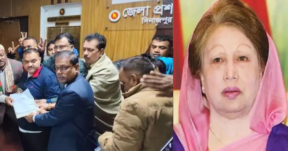 এ বছর প্রথমবারের মতো স্বাক্ষরের পরিবর্তে আঙুলের ছাপ দিয়ে মনোনয়নপত্র জমা দিলেন খালেদা জিয়া