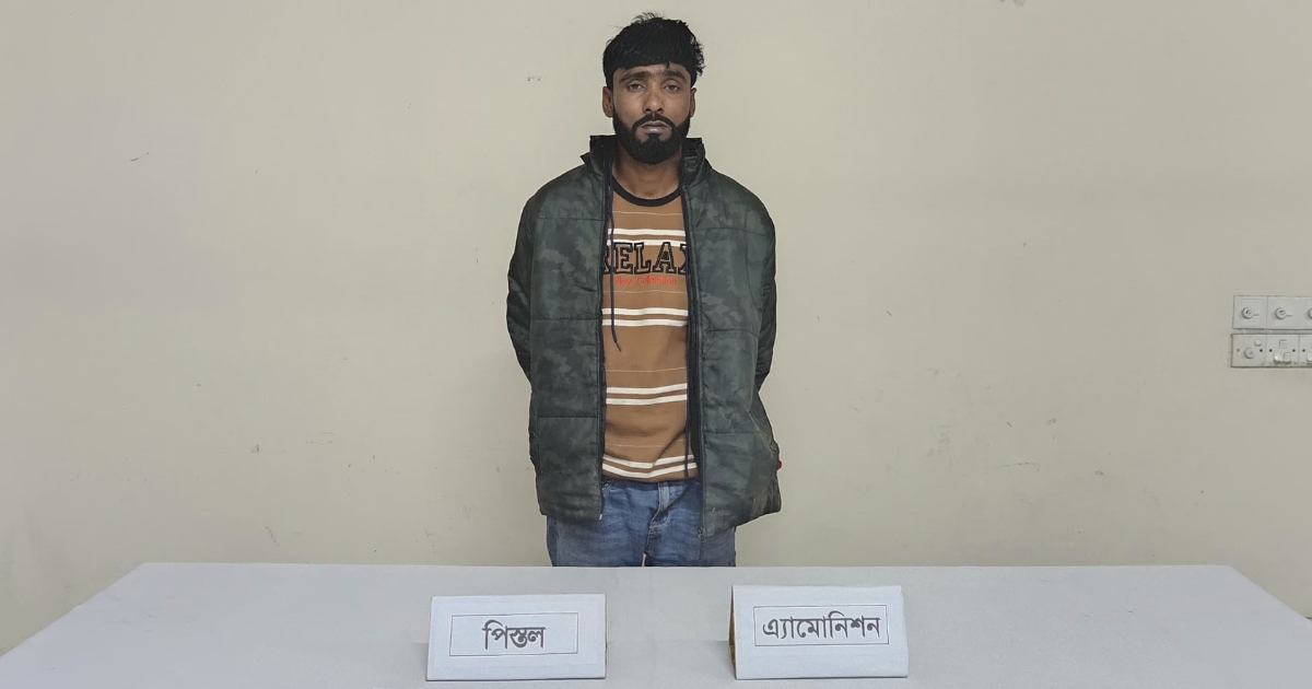  গাংনীতে ভারতীয় তৈরি ওয়ান শুটার গান ও গুলিসহ আটক ১