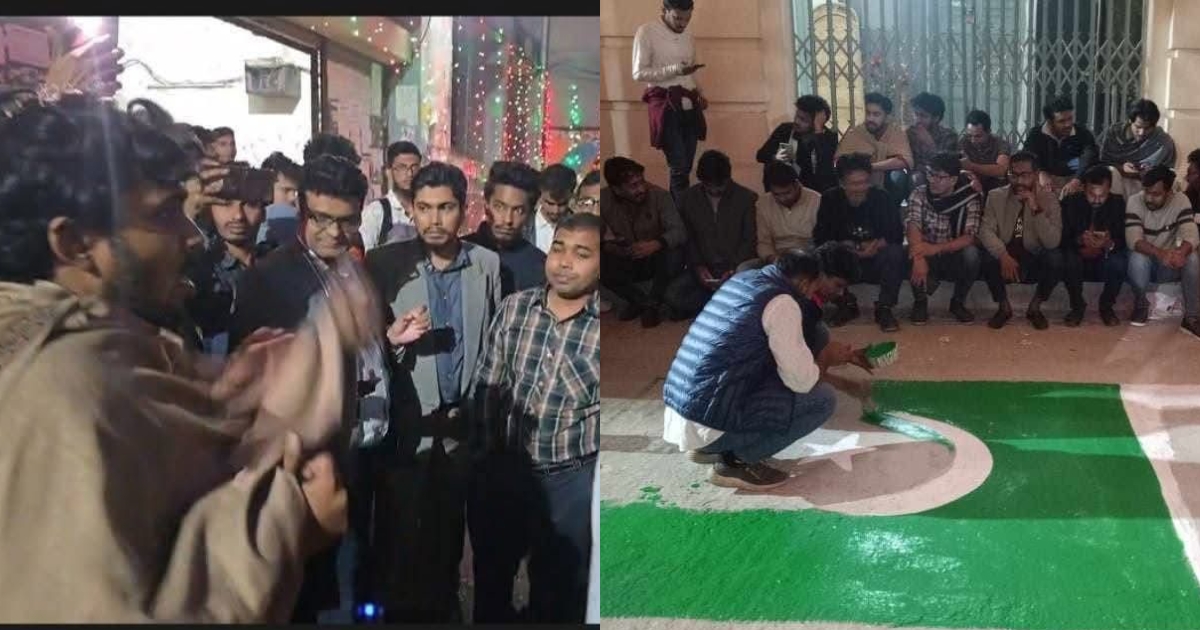 বিজয় দিবসে ‘ঘৃণার প্রতীক’ হিসেবে পাকিস্তানের পতাকা আঁকা নিয়ে জবিতে তোলপাড়