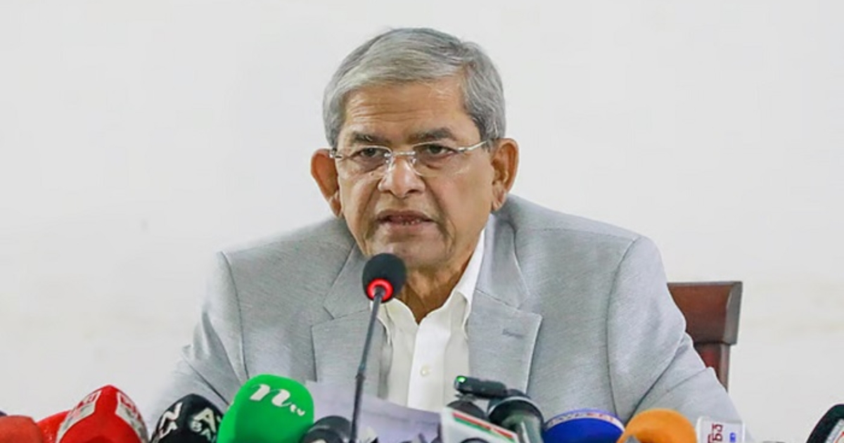 শেখ হাসিনাকে ছাড়া ভারত-বাংলাদেশ সম্পর্ক এগিয়ে নেওয়া উচিত : মির্জা ফখরুল