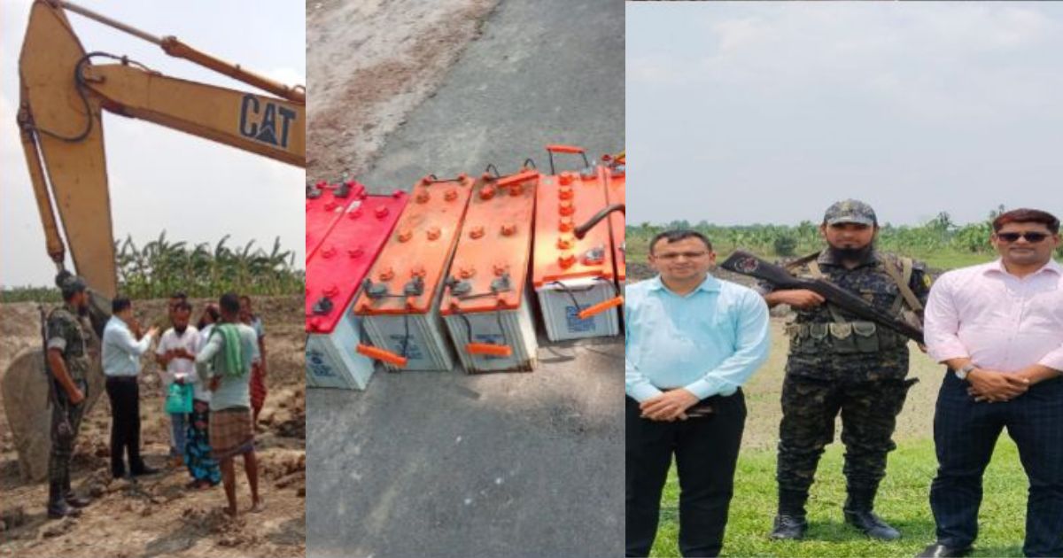 নাটোরে অবৈধ পুকুর খননের বিরুদ্ধে অভিযান, ব্যাটারি জব্দ ও জরিমানা