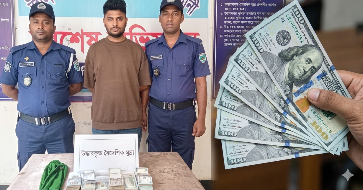 লালমনিরহাটে ২ কোটি টাকার ইউএস ডলারসহ যুবক আটক