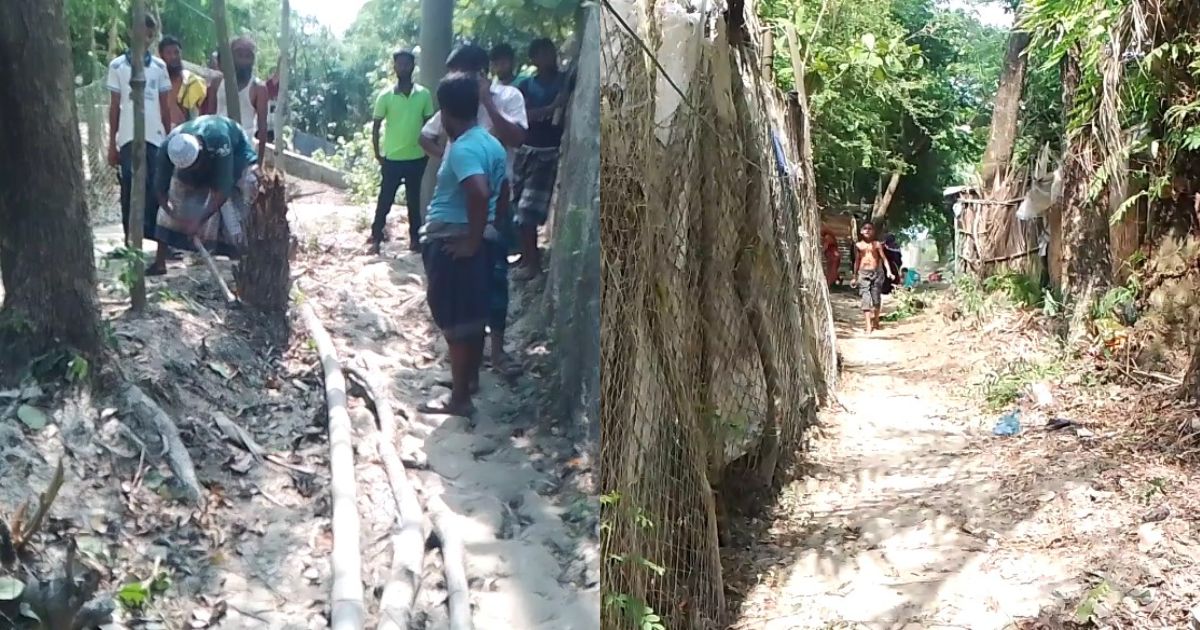মহিপুরে প্রায় ৪০ বছর পর উন্মুক্ত হলো গ্রামের বন্ধ রাস্তা, স্বস্তি এলাকাবাসীর মাঝে
