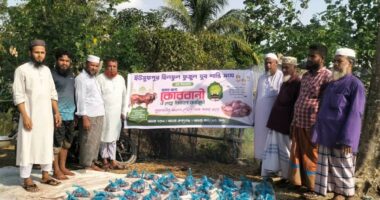 মহিপুরে হিলফুল ফুজুল যুব শান্তি সংঘের উদ্যোগে অসহায় পরিবারের মাঝে কোরবানির গোশত বিতরণ