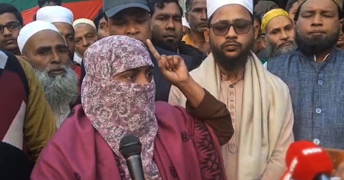 হাদি হত্যার বিচার না হওয়া পর্যন্ত কোনোভাবেই ঘরে ফিরবেন না,যেকোনো মূল্যে বিচার আদায় করা হবে : মাছুমা হাদি