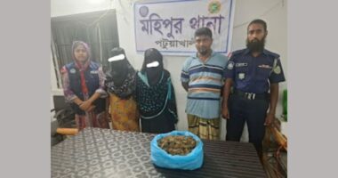 মহিপুরে ১ কেজি ৫৪০ গ্রাম গাঁজাসহ তিন মাদক কারবারি গ্রেপ্তার